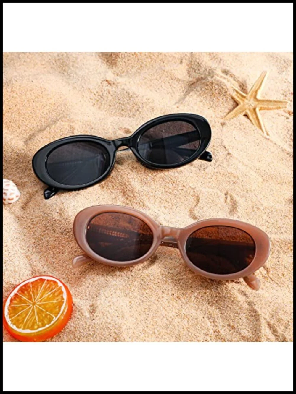 Retro Oval Cateye Sunglasses UV400 Protection Small Frame